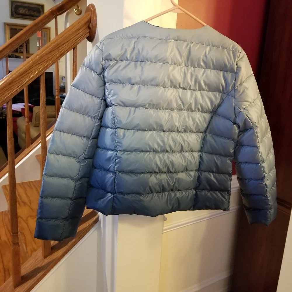 Used once after purchase women’s Sundance Ombre Blue Puffer Jacket XL - Picture 6 of 7